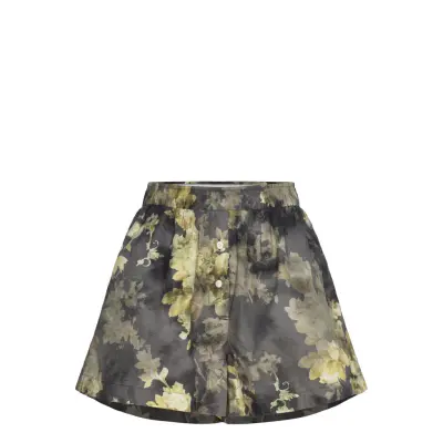 Monki Relaxed Cotton Boxer Shorts - Green - XL