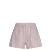 Monki Relaxed Cotton Boxer Shorts - Pink - S