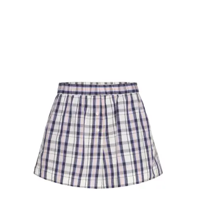Monki Relaxed Cotton Boxer Shorts - Yellow - M