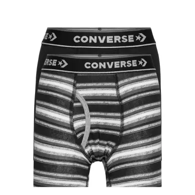 Multicolor Stripe Print Boxer Brief 2Pk *Villkorat Erbjudande Night & Underwear Underwear Underpants Svart Converse