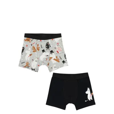 MUMIN Byggare Boxershorts - Grey - 122/128