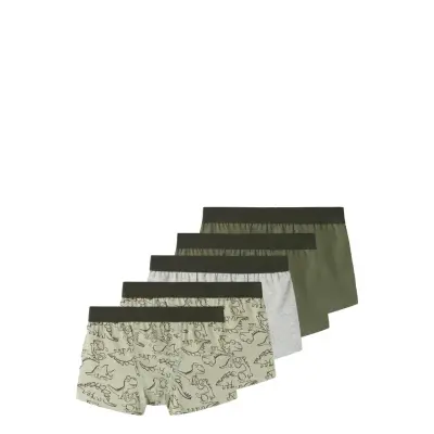 name it Nkmboxer 5P Aop Noos - Green - 134-140