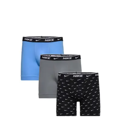 NIKE Underwear Cotton Stretch Boxer Brief 3Pk - Blue - XS