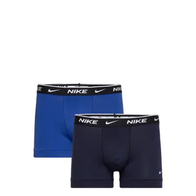 NIKE Underwear Cotton Stretch Trunk 2Pk - Blue - XS