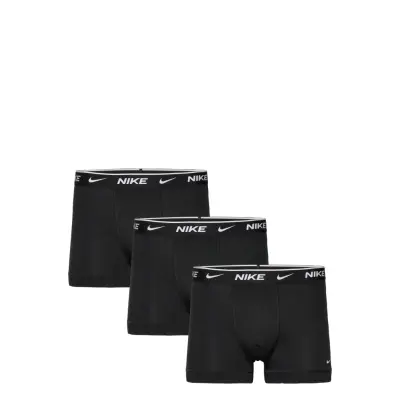 NIKE Underwear Cotton Stretch Trunk 3Pk - Black - XS