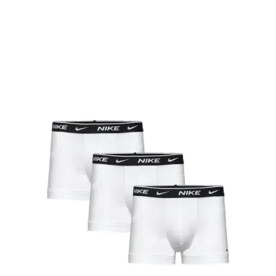 NIKE Underwear Cotton Stretch Trunk 3Pk - White - XS