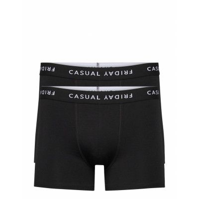 Norh Logo 2-Pack Bamboo Trunks Boxerkalsonger Svart Casual Friday