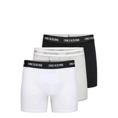 ONLY & SONS Onsbasic Solid Boxer 3Pack Noos - Multi/patterned - L