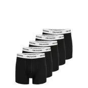 ONLY & SONS Onsfitz Solid Black Boxer 5-Pack - Black - XL