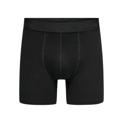 ONLY & SONS Onsfitz Solid Boxer 3Pack Noos - Black - XL