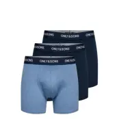 ONLY & SONS Onsfitz Solid Boxer 3Pack Noos - Navy - S