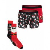 ONLY & SONS Onsxmas Box 4-Pack 2 Socks & 2 Boxers Röd