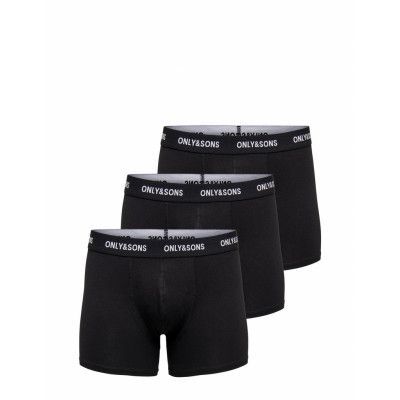 Onsfitz Solid Black Trunk 3Pack3854 Noos Boxerkalsonger Svart ONLY & SONS