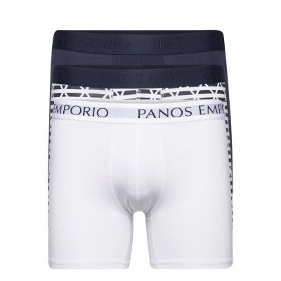 Panos Emporio 3Pk Base Bamboo Boxer Boxerkalsonger Vit Panos Emporio
