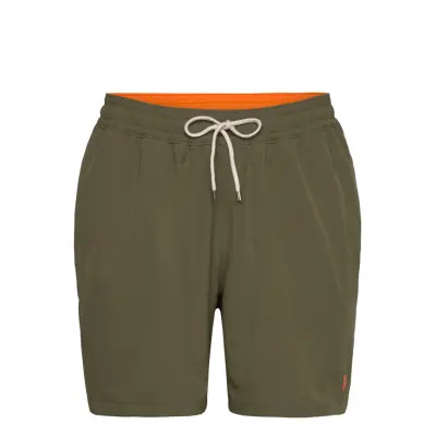 Polo Ralph Lauren 5.75-Inch Traveler Classic Swim Trunk Khaki Green