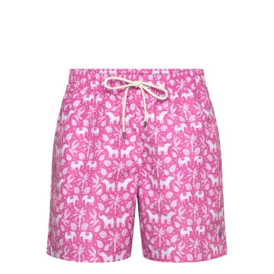 Polo Ralph Lauren 5.75-Inch Traveler Classic Swim Trunk - Pink - S