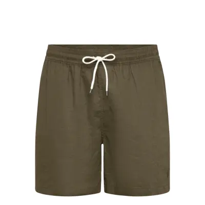 Polo Ralph Lauren 5.75-Inch Traveler Linen Swim Trunk - Khaki green - M