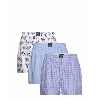 Polo Ralph Lauren Cotton Boxer 3-Pack Blå