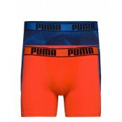 Puma Active Boxer Print 2p Boxerkalsonger Orange PUMA