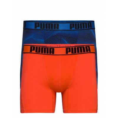 Puma Active Boxer Print 2p Boxerkalsonger Orange PUMA