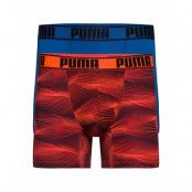 Puma Active Boxer Print 2p Boxerkalsonger Röd PUMA
