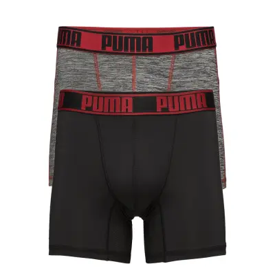 Puma Active Grizzly Melange Boxer 2 Boxerkalsonger Svart PUMA