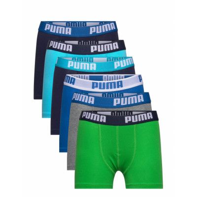 Puma Boys Basic Boxer 6P Ecom *Villkorat Erbjudande Night & Underwear Underwear Underpants Multi/mönstrad PUMA