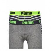 Puma Boys Basic Boxer Printed Strip Night & Underwear Underwear Underpants Grå PUMA