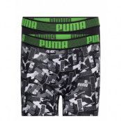 Puma Boys Logo Aop Boxer 2P Night & Underwear Underwear Underpants Multi/mönstrad PUMA