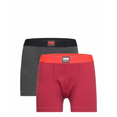 Puma Boys Placed Logo Boxer 2P Night & Underwear Underwear Underpants Röd PUMA