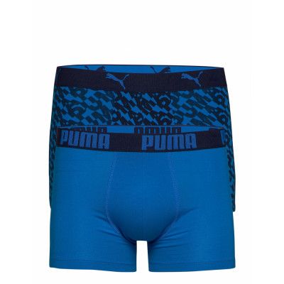 Puma Logo Aop Boxer 2p Boxerkalsonger Blå PUMA