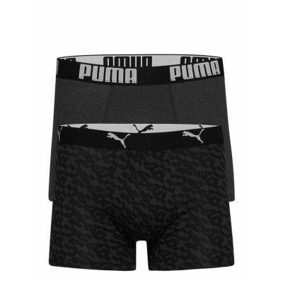 Puma Logo Aop Boxer 2p Boxerkalsonger Svart PUMA