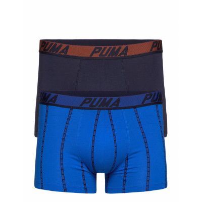 Puma Logo Stripe Boxer 2p Boxerkalsonger Blå PUMA