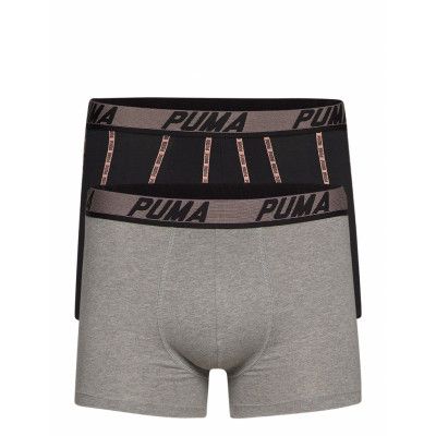 Puma Logo Stripe Boxer 2p Boxerkalsonger Svart PUMA