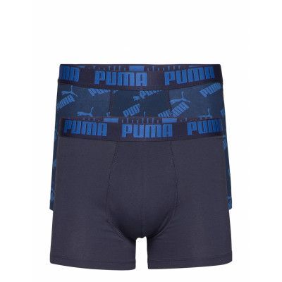Puma Men Aop Boxer 2P Boxerkalsonger Blå PUMA