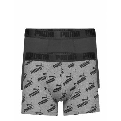Puma Men Aop Boxer 2P Boxerkalsonger Grå PUMA