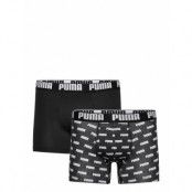 Puma Men Everyday Aop Print Boxer 2 Sport Boxers Black PUMA
