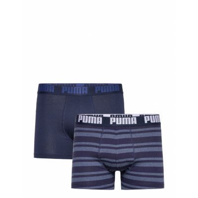 PUMA Puma Men Everyday Striped Boxers 2P Marinblå