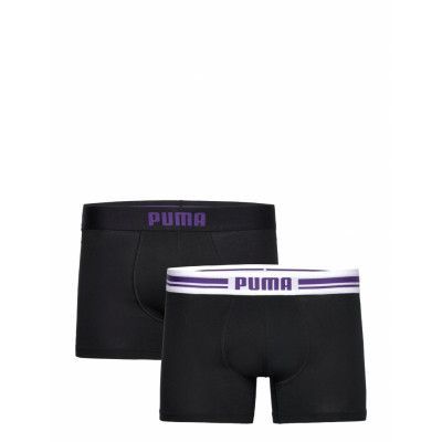 Puma Men Everyday Placed Logo Boxers 2P Boxerkalsonger Black PUMA