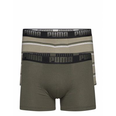 Puma Men Gradient Stripe Boxer 2P Boxerkalsonger Grön PUMA