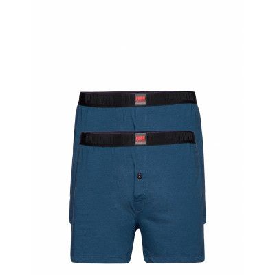 Puma Men Loose Jersey Boxer 2P Underwear Boxer Shorts Blå PUMA