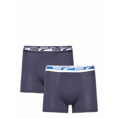 Puma Men Multi Logo Boxer 2P *Villkorat Erbjudande Boxerkalsonger Marinblå PUMA