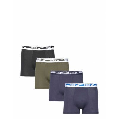 Puma Men Multi Logo Boxer 4P Sport Boxers Navy PUMA