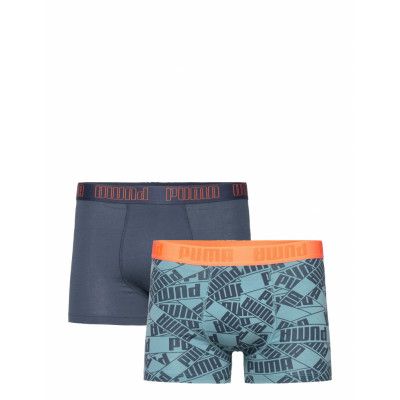 Puma Men Print Boxer 2P *Villkorat Erbjudande Boxerkalsonger Multi/mönstrad PUMA