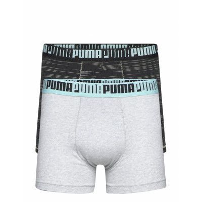 Puma Men Spacedye Stripe Boxer 2p Boxerkalsonger Grå PUMA