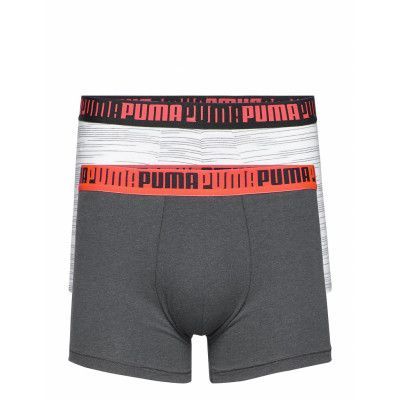 Puma Men Spacedye Stripe Boxer 2p Boxerkalsonger Vit PUMA