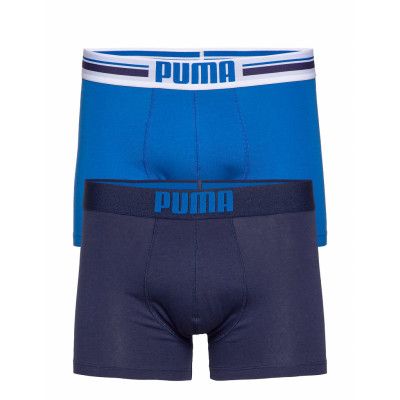 Puma Placed Logo Boxer 2P Boxerkalsonger Blå PUMA