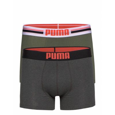 Puma Placed Logo Boxer 2P Boxerkalsonger Grön PUMA