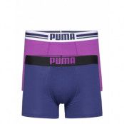 Puma Placed Logo Boxer 2P Boxerkalsonger Lila PUMA