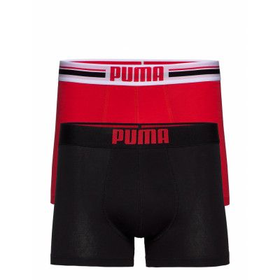 Puma Placed Logo Boxer 2P Boxerkalsonger Röd PUMA